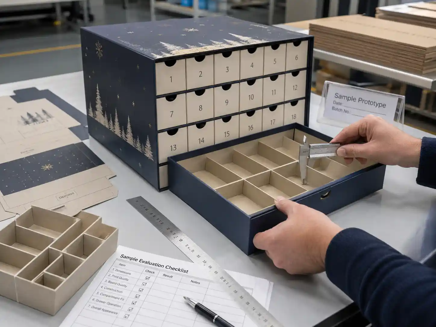 Advent calendar box supplier sample check