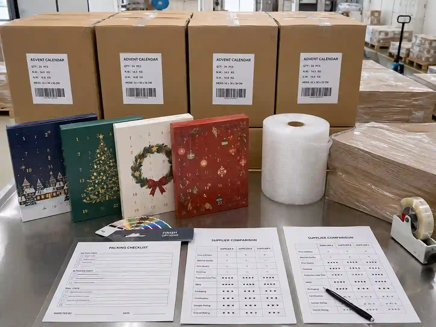 Advent calendar box suppliers export packing