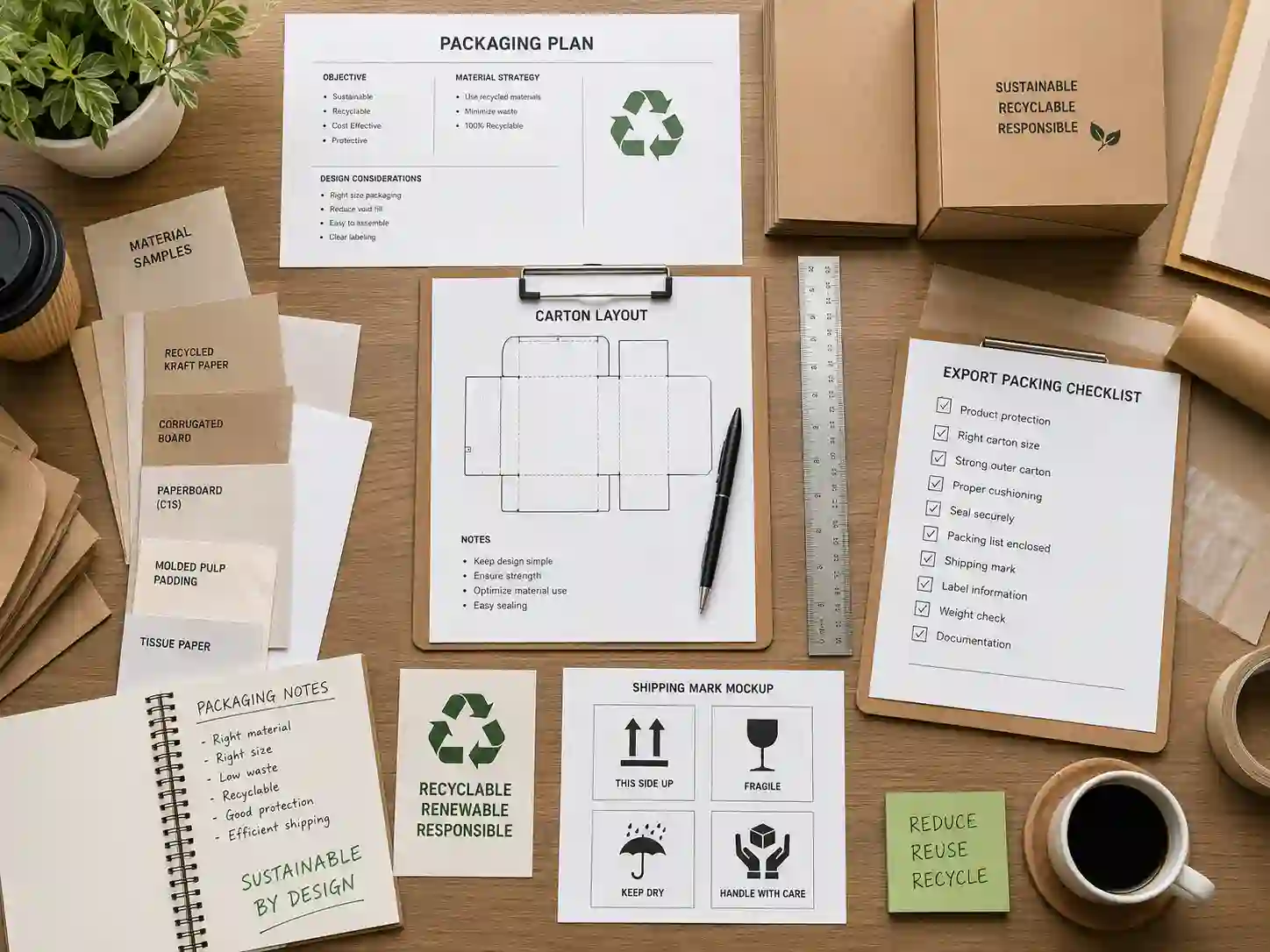 Sustainable export packing planning for book-style advent calendar boxes