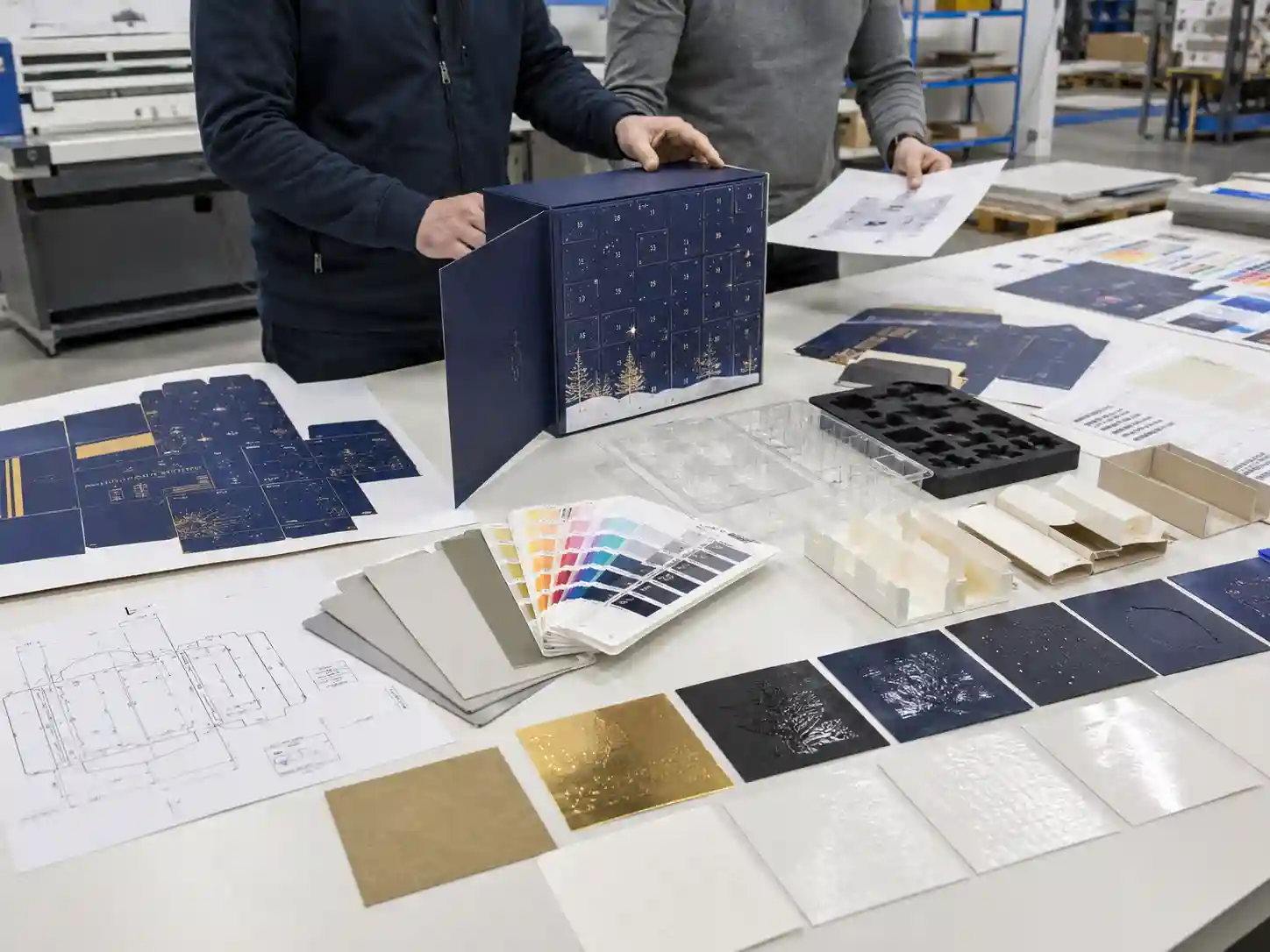 Advent calendar finishing quality control, export packing, and quotation preparation before mass production