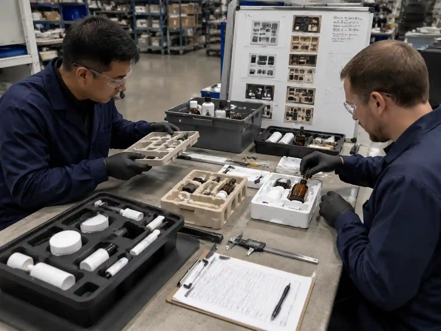 Insert prototype testing for product loading, retention, and fulfillment performance