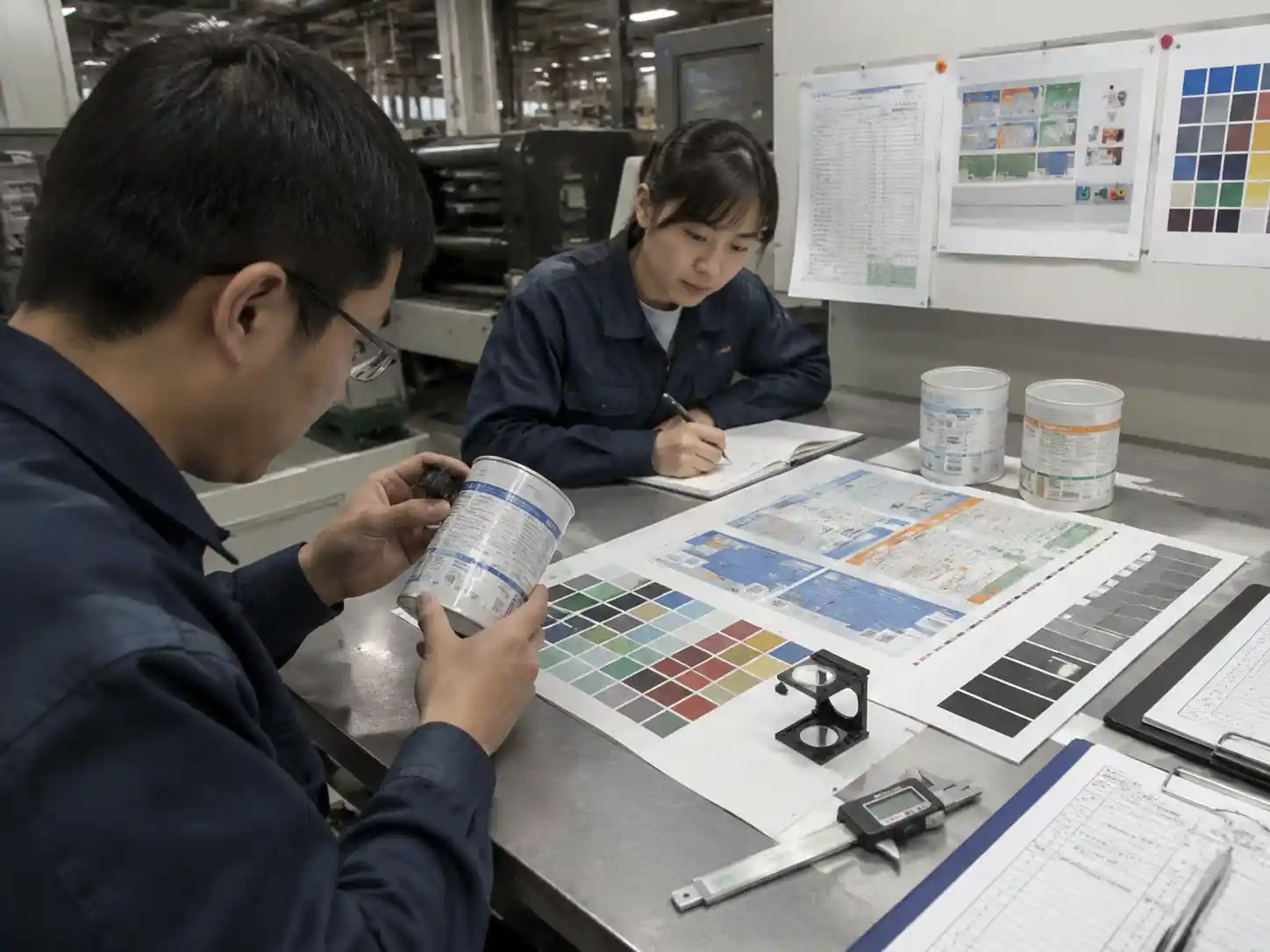Engineering validation of small text print quality and spot color versus CMYK production samples