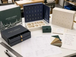 custom advent calendar box cost and sampling