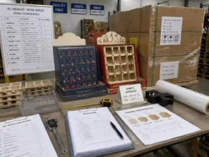 QC inspection and export packing preparation for retail display advent calendar boxes