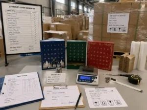 Quality control and export packing inspection for advent calendar box weight capacity